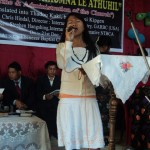 girl soloist at dedication